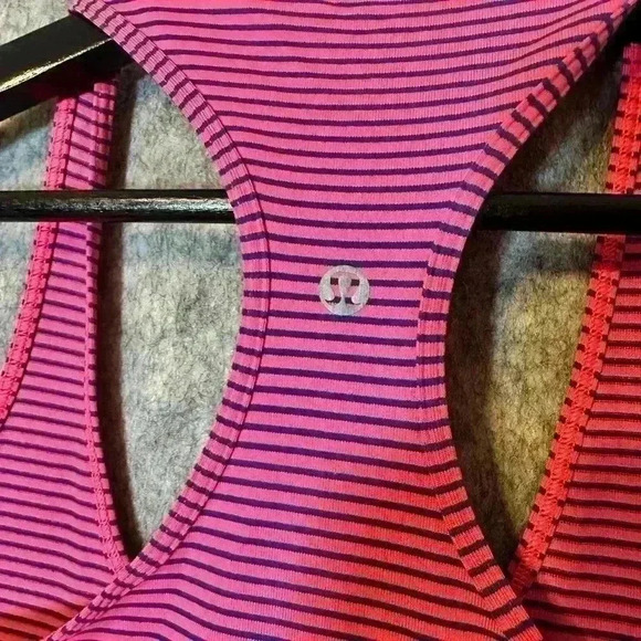 Lululemon Racerback Striped Tank - Size 8 - Picture 2 of 4